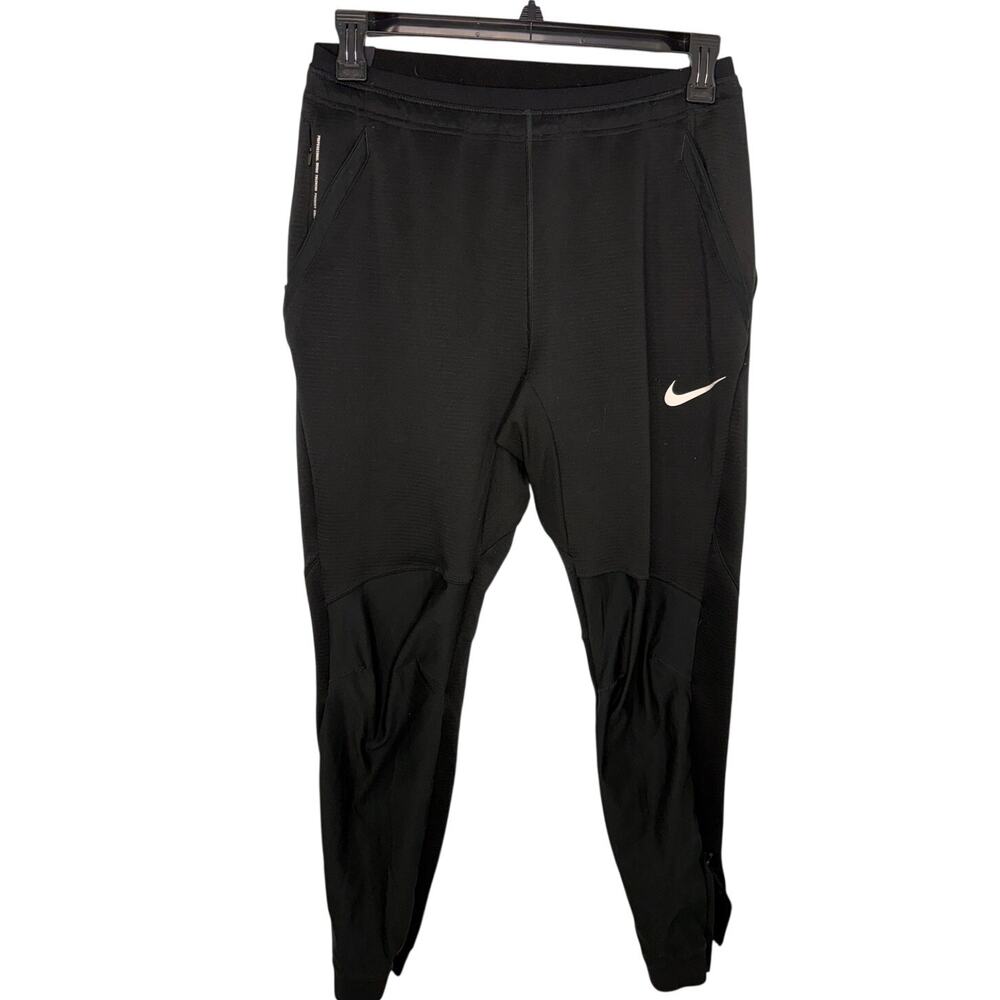 Nike Pro Dri-Fit Training Pants Men's Large Black Zippered Pockets Performance